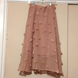 Gauzy 3D polka dot skirt